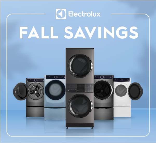 Electrolux Fall Savings $900 off laundry units